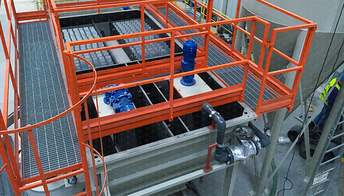 Glazing shop waste water treatment (chemical-physical system)